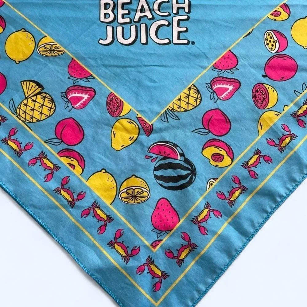 Blue‎ fruit print beach bandana